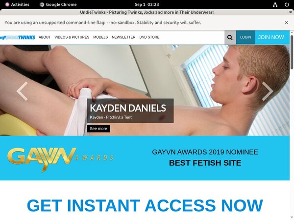 Free Trial Undie Twinks