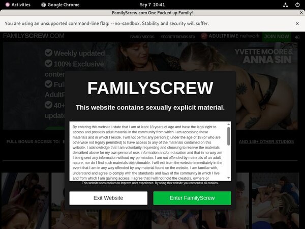 Family Screw User And Password