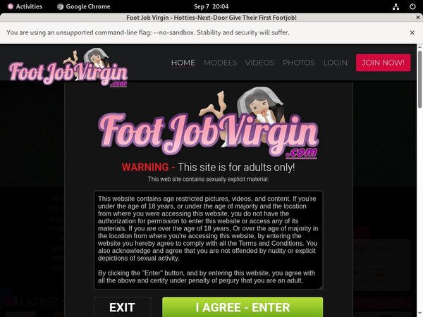 Foot Job Virgin Netcash