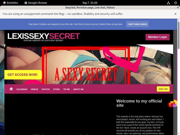 Register Lexissexysecret.modelcentro.com