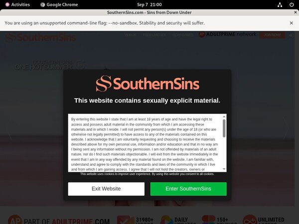 Southernsins Sign Up Discount
